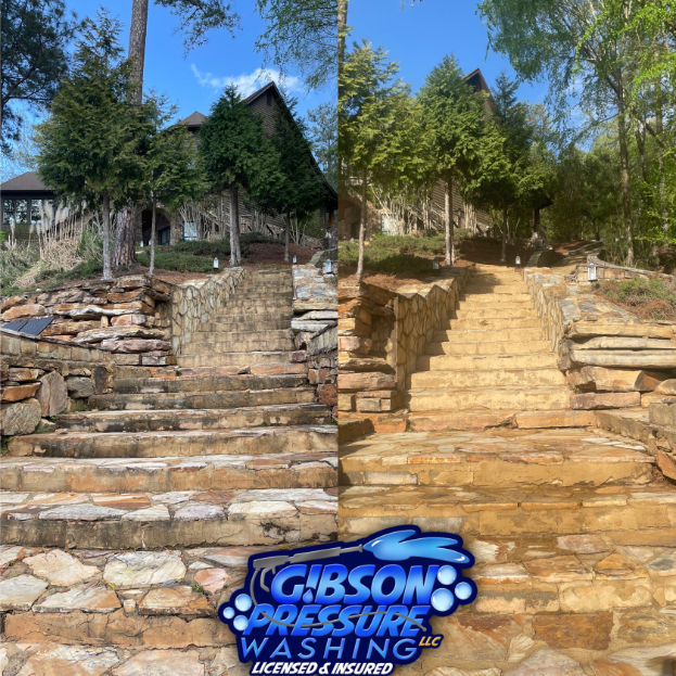 Driveway and Flagstone Cleaning in Lake Martin, AL Image